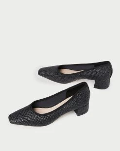 Loeffler Randall Nerine Black Mid-Heel Pump -Outlet Velin Studio Store NERINE R BLACK 4