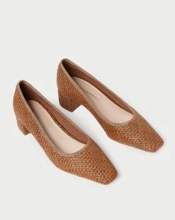 Loeffler Randall Nerine Brown Mid-Heel Pump 7 Loeffler Randall Nerine Brown Mid-Heel Pump -Outlet Velin Studio Store NERINE R BROWN 3