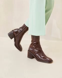 Loeffler Randall Nolan Espresso Stretch Bootie -Outlet Velin Studio Store NOLAN STPA ESPRE 009copy