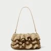 Loeffler Randall Odette Natural/Brown Ruffle Clutch