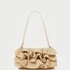 Loeffler Randall Odette Natural Ruffle Clutch