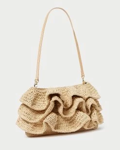 Loeffler Randall Odette Natural Ruffle Clutch -Outlet Velin Studio Store ODETTE R NATRL 3