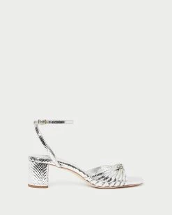 Loeffler Randall Olivia Silver Knot Mid-Heel -Outlet Velin Studio Store OLIVIA EMSK SILVER 2