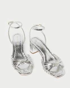 Loeffler Randall Olivia Silver Knot Mid-Heel -Outlet Velin Studio Store OLIVIA EMSK SILVER 3