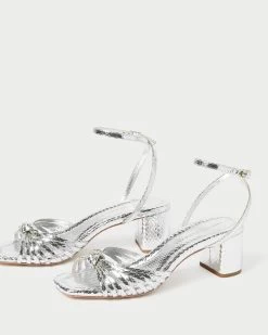 Loeffler Randall Olivia Silver Knot Mid-Heel -Outlet Velin Studio Store OLIVIA EMSK SILVER 4
