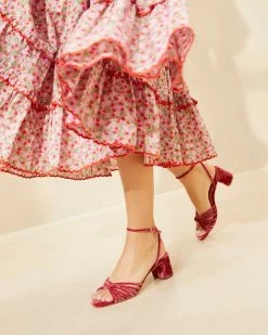 Loeffler Randall Olivia Tea Rose Knot Mid-Heel -Outlet Velin Studio Store OLIVIA VL TEARO 039copy