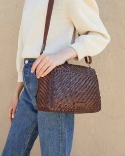 Loeffler Randall Patricia Chocolate Woven Camera Bag -Outlet Velin Studio Store PATRICIA WL CHOCO 5