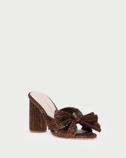 Outlet Velin Studio Store 26 Loeffler Randall Penny Mocha Pleated Bow Heel