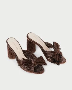 Loeffler Randall Penny Mocha Pleated Bow Heel -Outlet Velin Studio Store PENNY PLA MOCHA 3 1