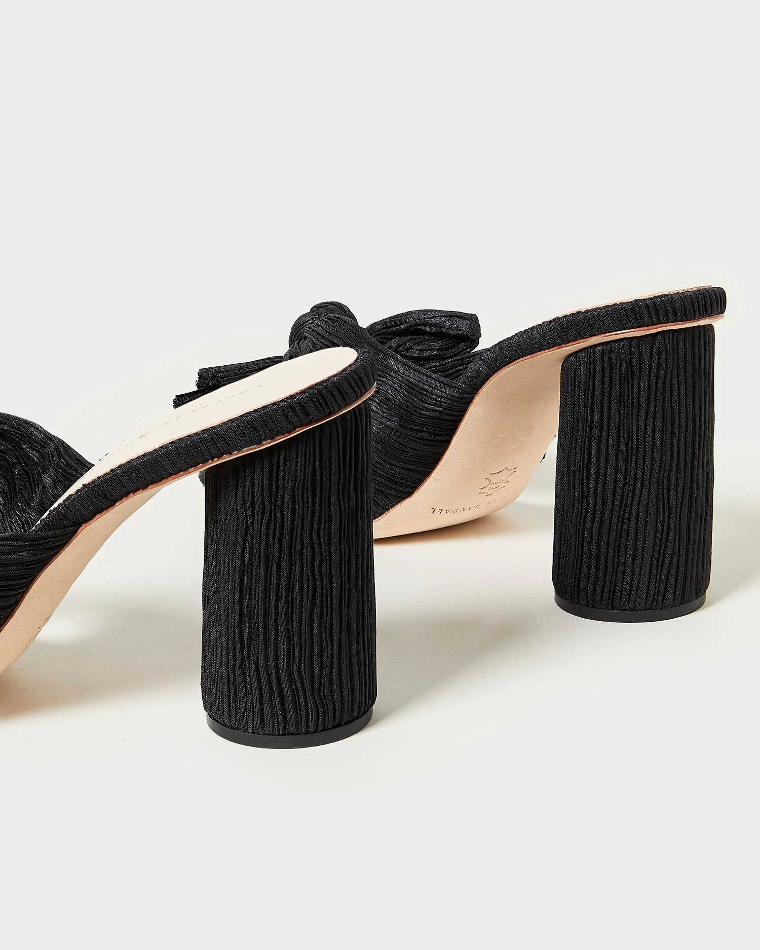 Loeffler Randall Penny Black Pleated Bow Heel 4 Loeffler Randall Penny Black Pleated Bow Heel - Image 4