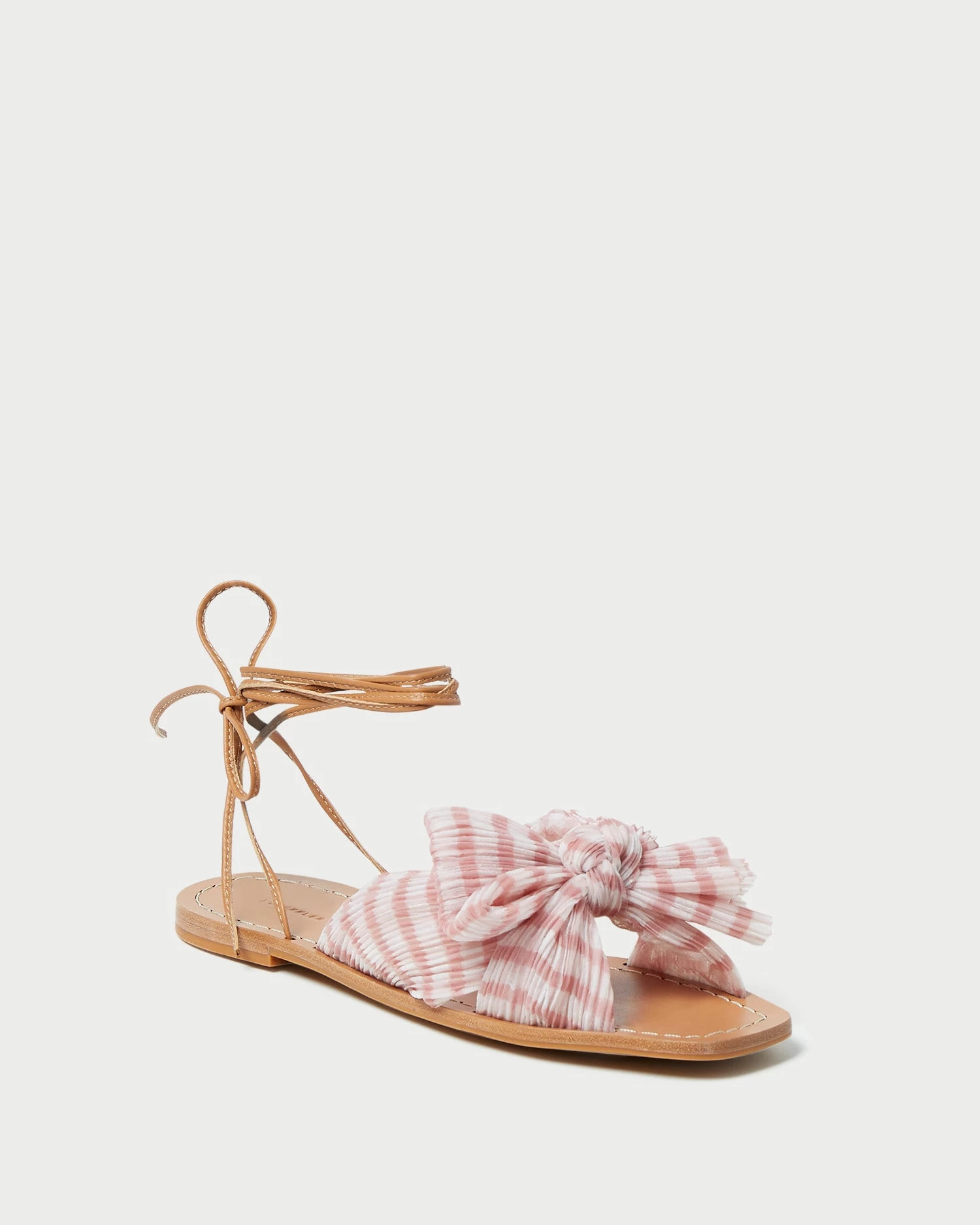 Loeffler Randall Peony Pink Gingham Bow Slide 1 Loeffler Randall Peony Pink Gingham Bow Slide