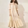 Loeffler Randall Phillipa Floral/Stripe Maxi Dress