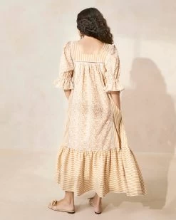 Loeffler Randall Phillipa Floral/Stripe Maxi Dress -Outlet Velin Studio Store PHILLIPA SCTN BRFLS 053copy