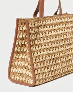 Loeffler Randall Pia Natural/Brown Crochet Tote 5 Loeffler Randall Pia Natural/Brown Crochet Tote -Outlet Velin Studio Store PIA RL NATBC 3