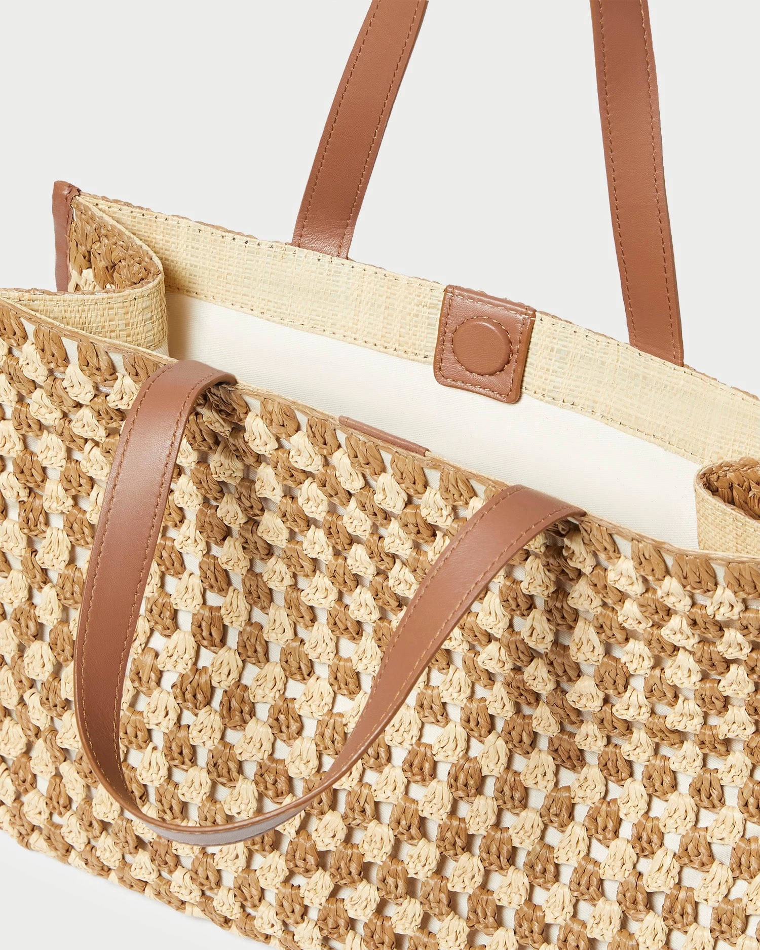 Loeffler Randall Pia Natural/Brown Crochet Tote 2 Loeffler Randall Pia Natural/Brown Crochet Tote - Image 2