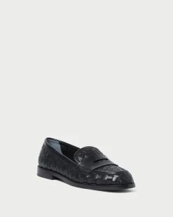 Loeffler Randall Rachel Black Woven Loafer