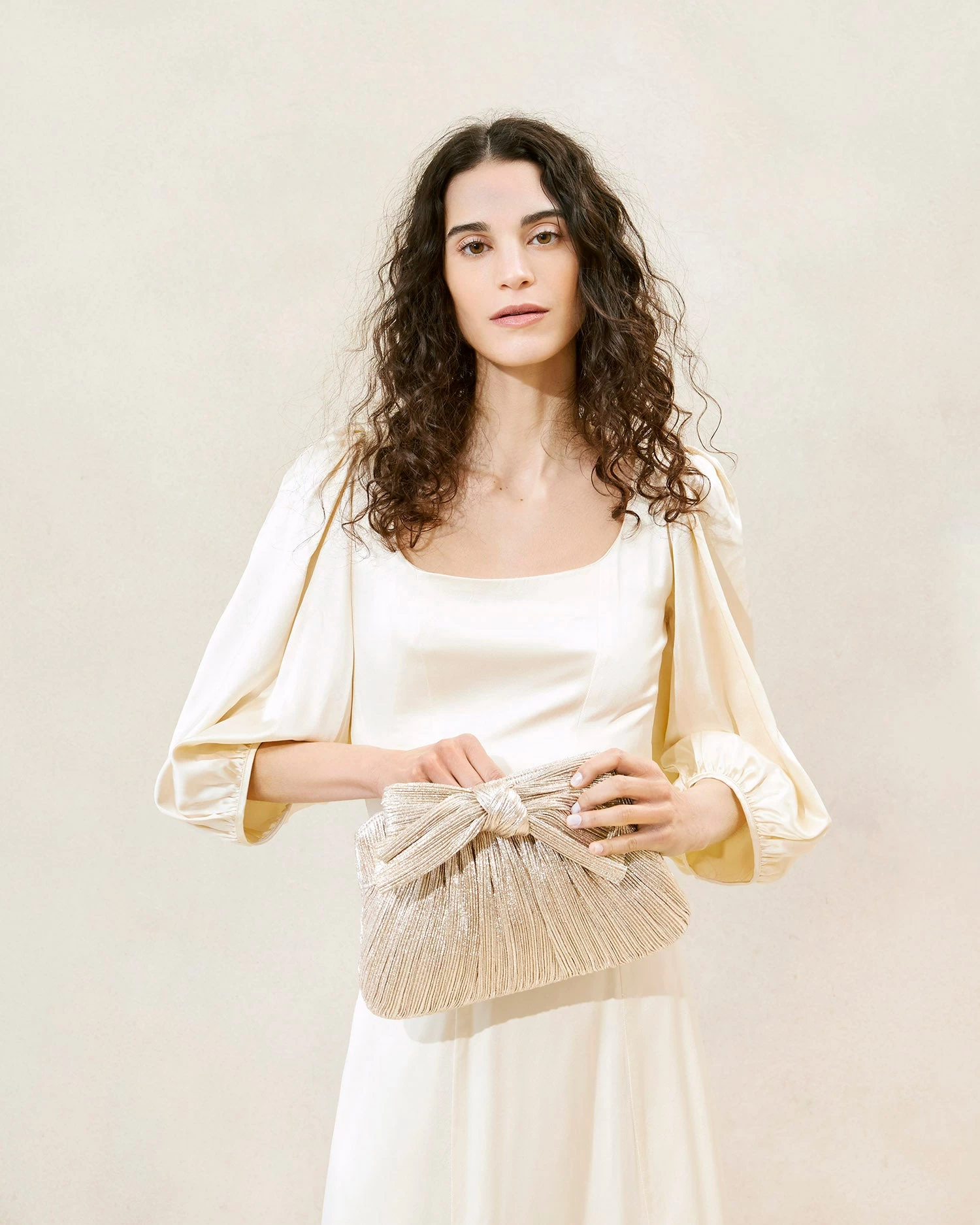 Loeffler Randall Rayne Champagne Bow Clutch 5 Loeffler Randall Rayne Champagne Bow Clutch - Image 5