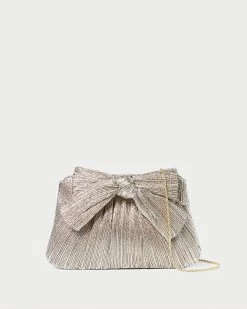 Loeffler Randall Rayne Champagne Bow Clutch