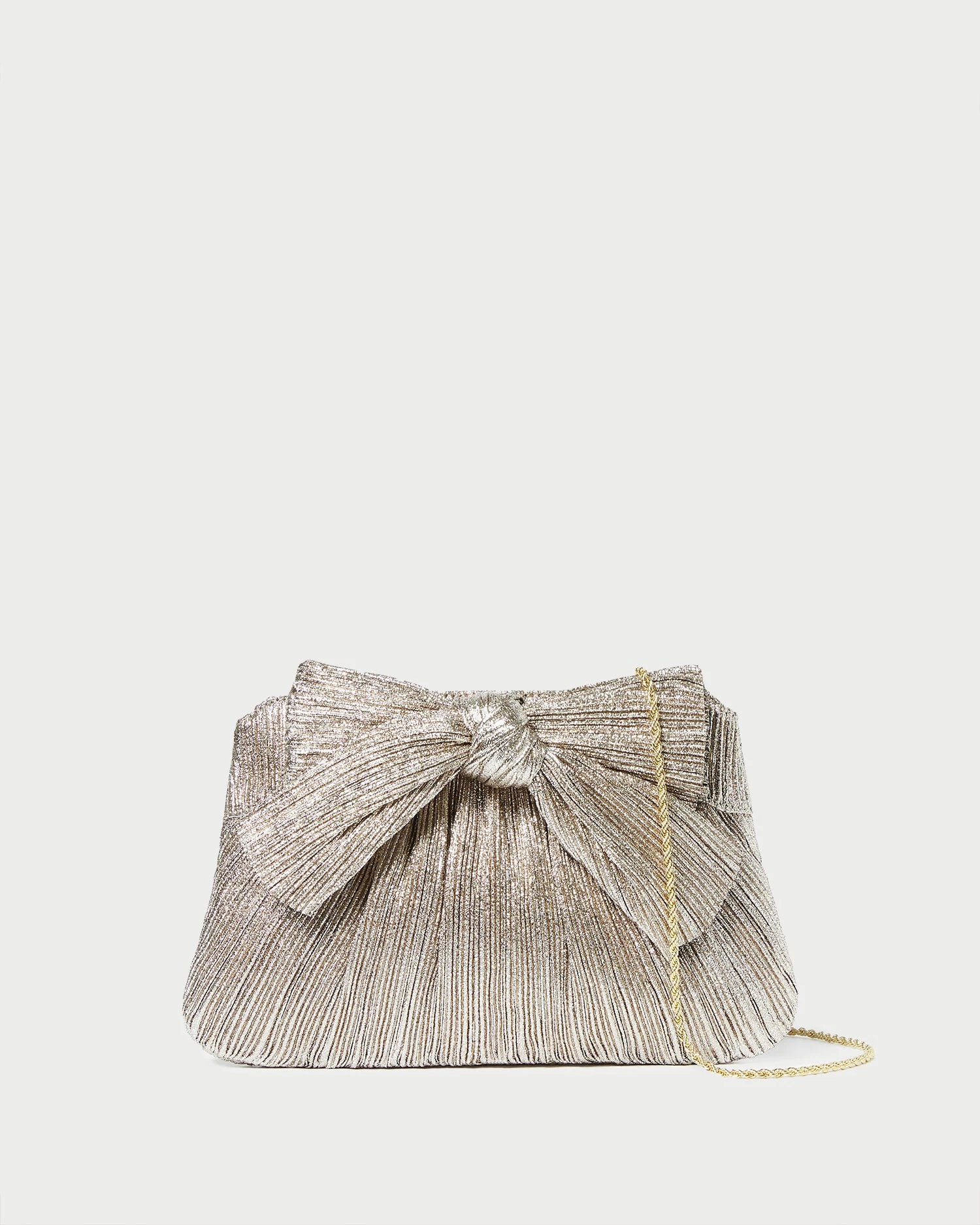 Loeffler Randall Rayne Champagne Bow Clutch 1 Loeffler Randall Rayne Champagne Bow Clutch