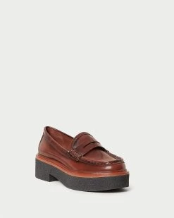 Loeffler Randall Rikki Brown Platform Loafer