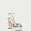 Loeffler Randall Rivka Silver Knot Platform Sandal