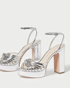 Loeffler Randall Rivka Silver Knot Platform Sandal -Outlet Velin Studio Store RIVKA EMSK SILVER 3