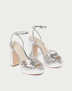 Loeffler Randall Rivka Silver Knot Platform Sandal -Outlet Velin Studio Store RIVKA EMSK SILVER 4
