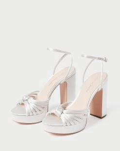 Loeffler Randall Rivka Cream Knot Platform Sandal -Outlet Velin Studio Store RIVKA SATN CREAM 3