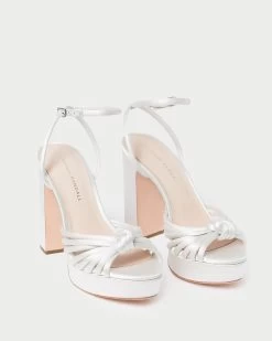 Loeffler Randall Rivka Cream Knot Platform Sandal -Outlet Velin Studio Store RIVKA SATN CREAM 4