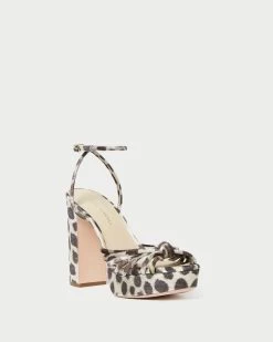 Loeffler Randall Rivka Leopard Knot Platform Sandal