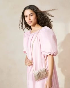 Loeffler Randall Rochelle Champagne Mini Bow Clutch -Outlet Velin Studio Store ROCHELLE PLA CHAMP 034copy