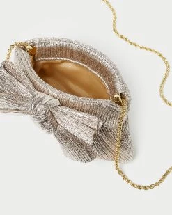 Loeffler Randall Rochelle Champagne Mini Bow Clutch -Outlet Velin Studio Store ROCHELLE PLA CHAMP 4