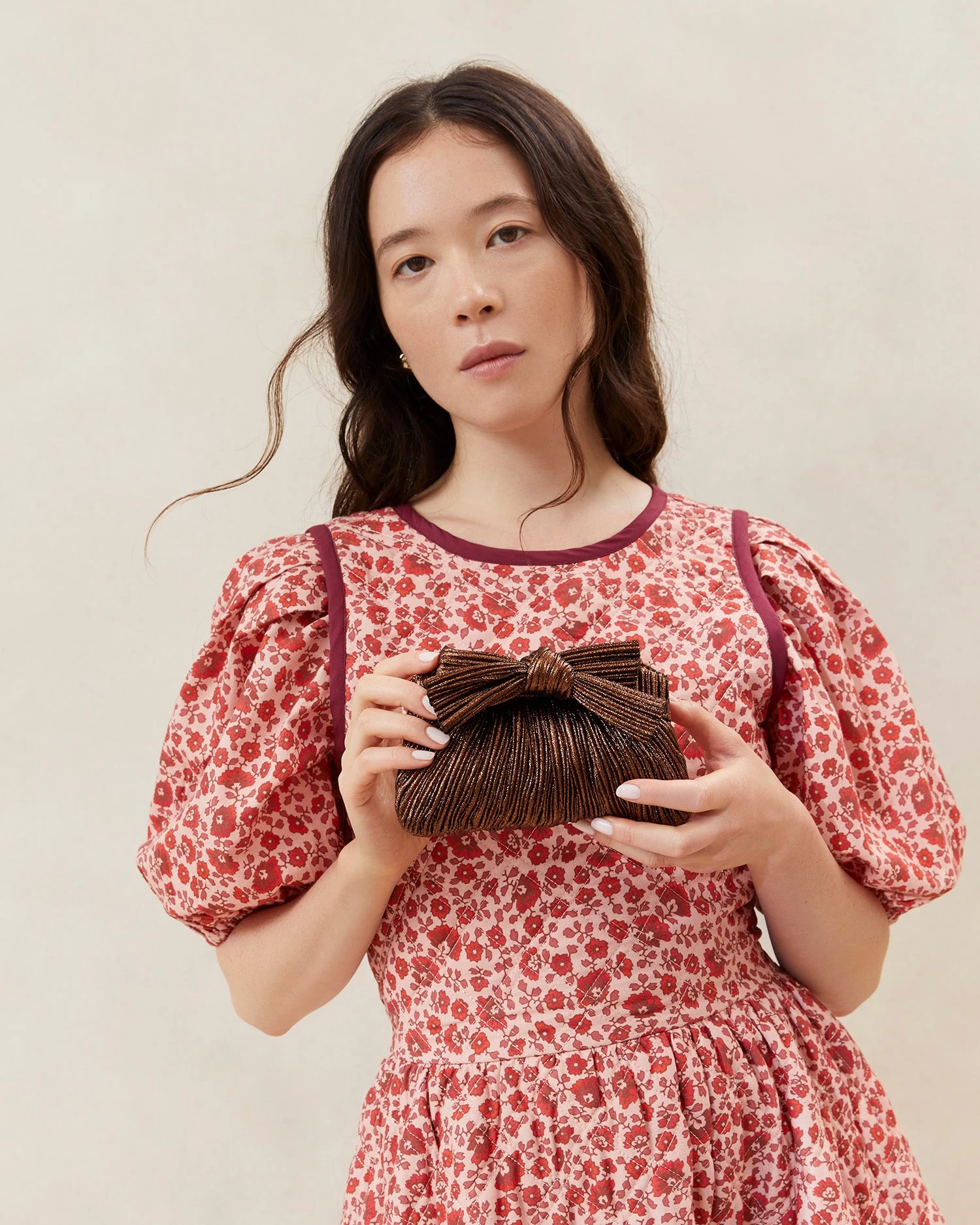 Loeffler Randall Rochelle Mocha Mini Bow Clutch 5 Loeffler Randall Rochelle Mocha Mini Bow Clutch - Image 5