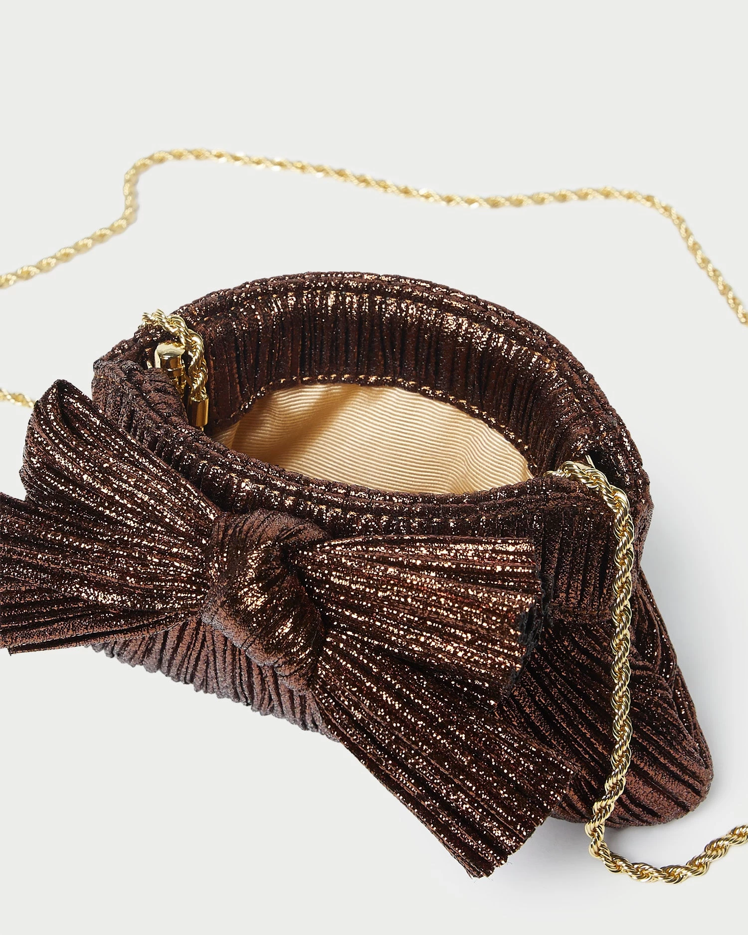 Loeffler Randall Rochelle Mocha Mini Bow Clutch 4 Loeffler Randall Rochelle Mocha Mini Bow Clutch - Image 4
