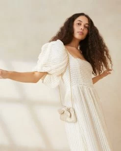 Loeffler Randall Rochelle Platinum Mini Bow Clutch -Outlet Velin Studio Store ROCHELLE PLA PLATNM 5