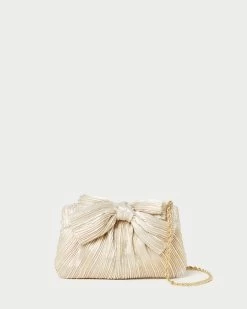 Loeffler Randall Rochelle Platinum Mini Bow Clutch