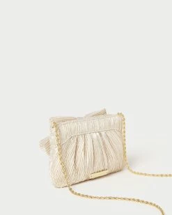 Loeffler Randall Rochelle Platinum Mini Bow Clutch -Outlet Velin Studio Store ROCHELLE PLA PLTNM 3