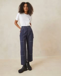 Loeffler Randall Roy Navy Carpenter Pant