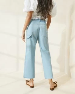 Loeffler Randall Roy Light Denim Carpenter Pant -Outlet Velin Studio Store ROY LTDEN 2829