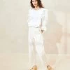 Loeffler Randall Roy Cream Carpenter Pant