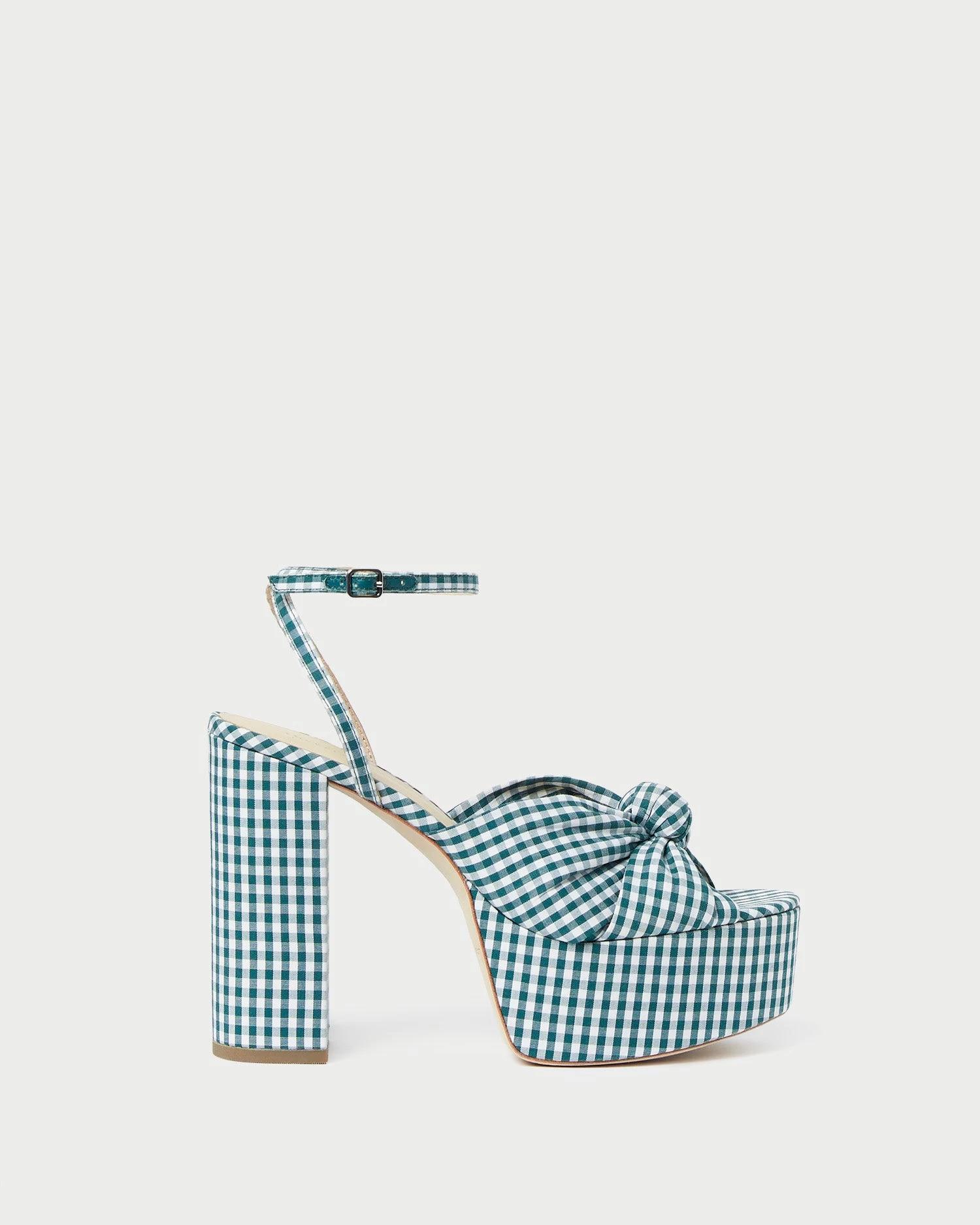 Loeffler Randall Roz Green Gingham Knot Platform 2 Loeffler Randall Roz Green Gingham Knot Platform - Image 2