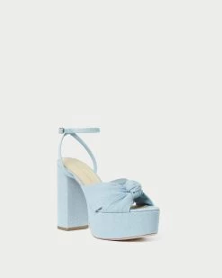 Outlet Velin Studio Store 34 Loeffler Randall Roz Light Denim Knot Platform