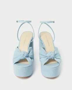 Loeffler Randall Roz Light Denim Knot Platform -Outlet Velin Studio Store ROZ DEN LTDEN 3