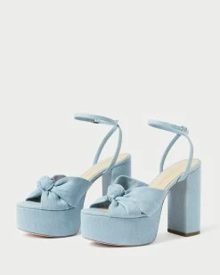 Loeffler Randall Roz Light Denim Knot Platform -Outlet Velin Studio Store ROZ DEN LTDEN 4