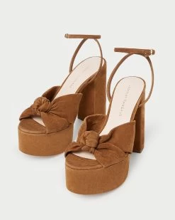Loeffler Randall Roz Cacao Suede Knot Platform -Outlet Velin Studio Store ROZ KS CACAO 3