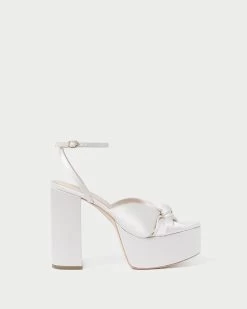 Loeffler Randall Roz Cream Knot Platform -Outlet Velin Studio Store ROZ SATN CREAM 2 1