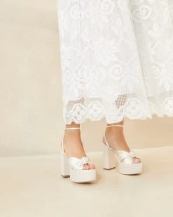 Loeffler Randall Roz Cream Knot Platform -Outlet Velin Studio Store ROZ SATN CREAM 5