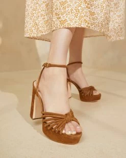 Loeffler Randall Rivka Cacao Knot Platform Sandal -Outlet Velin Studio Store Rivka Cacao 1348copy