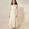 Loeffler Randall Scarlett Natural Crocheted Ruffle-Hem Skirt