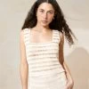 Loeffler Randall Sadie Natural Crocheted Top